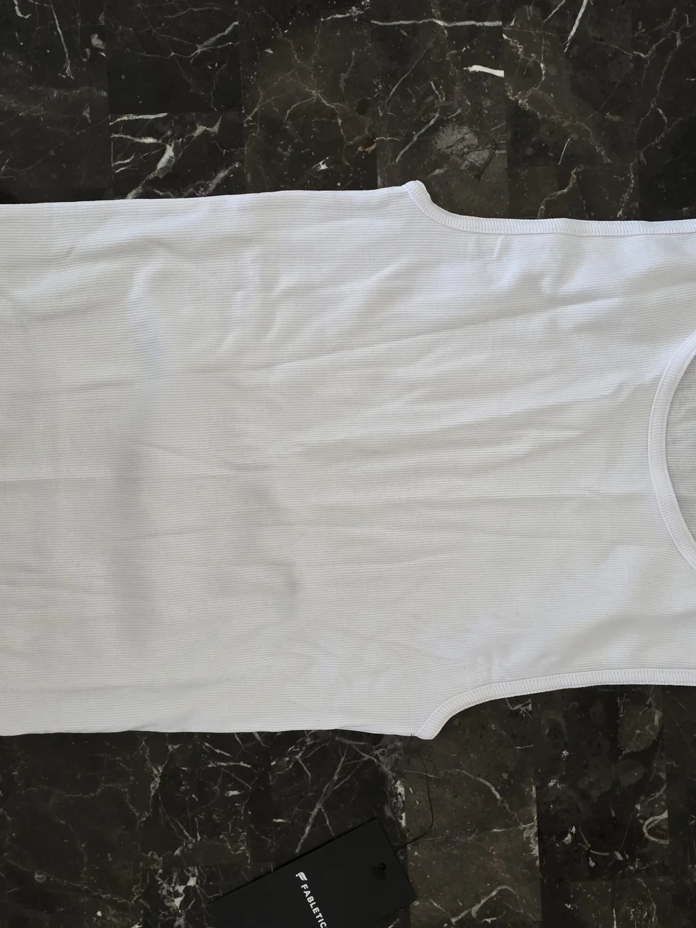 Fabletics White Ribbed Tank Top with White Non-Slip Socks